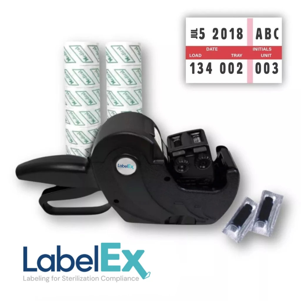 LABELEX Label Dispenser Sterilization Load ID Applicator STARTER KIT w/ User Initials (MI)