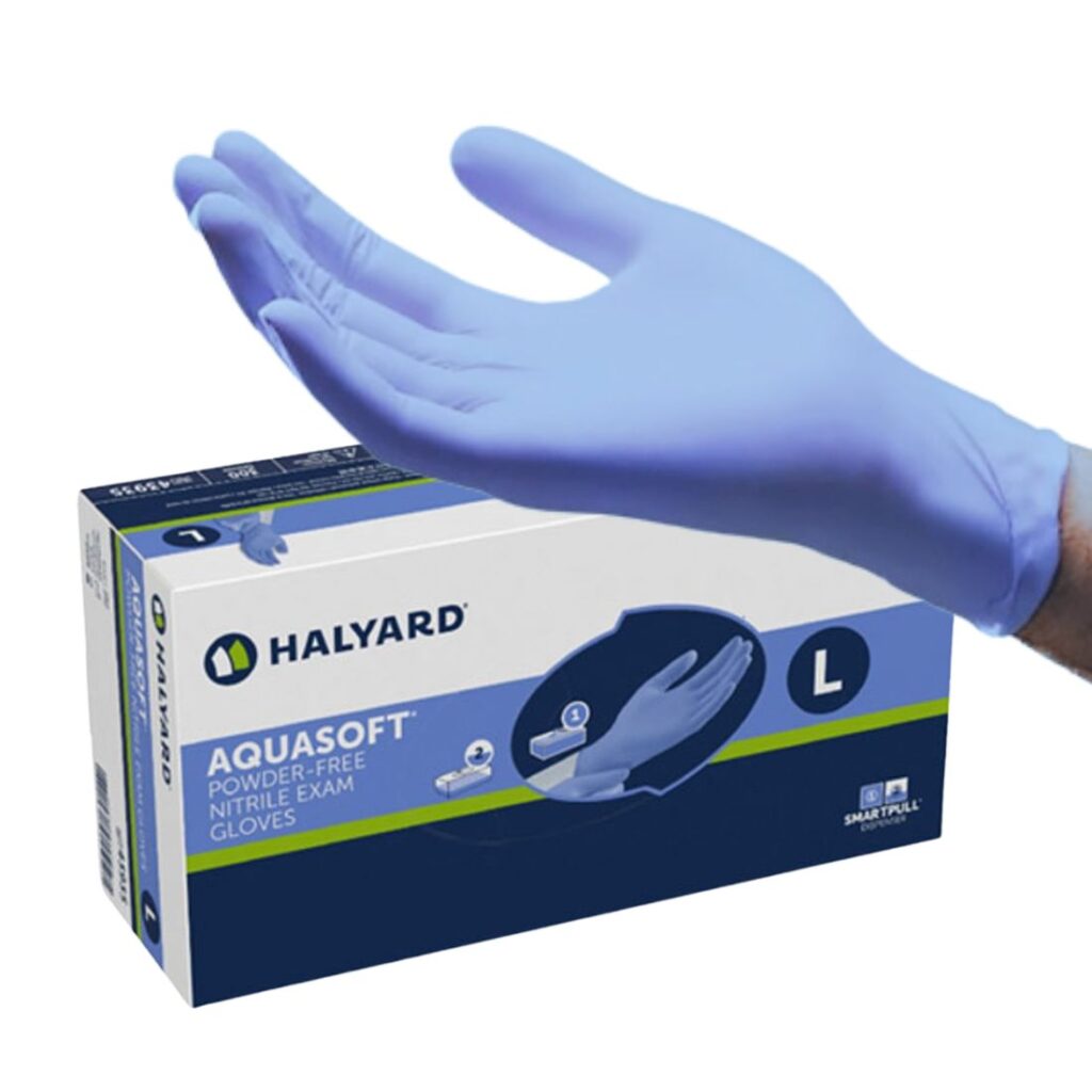 Halyard AQUASOFT Nitrile Exam Gloves - Box/300