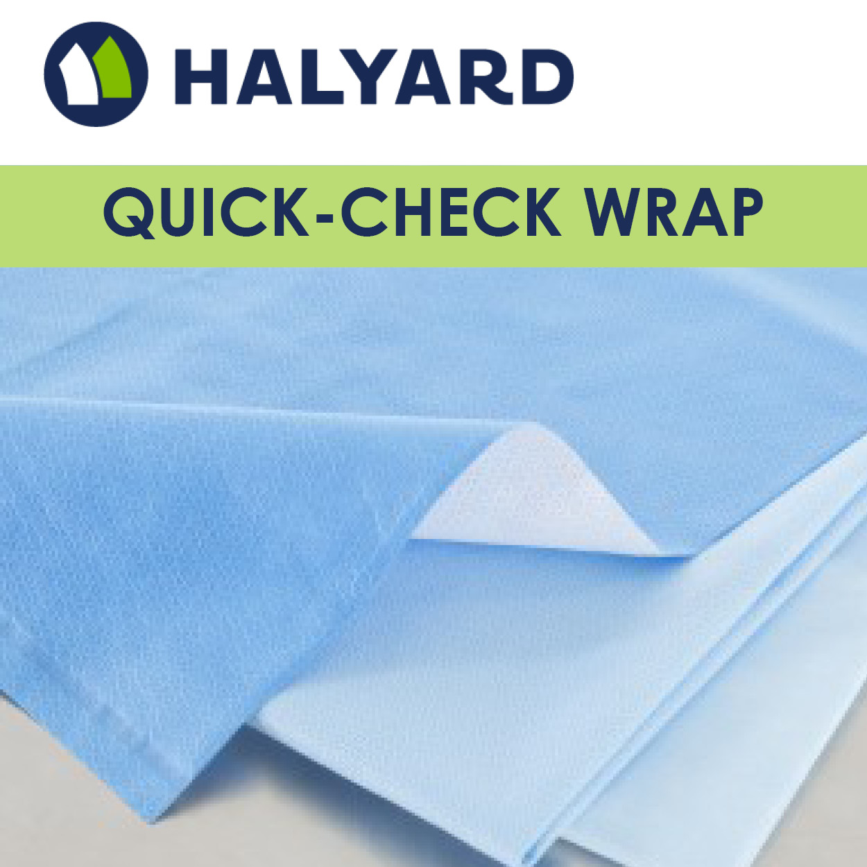 HALYARD QUICK CHECK H100 Blue & White Double Sheet Sterilization Wrap